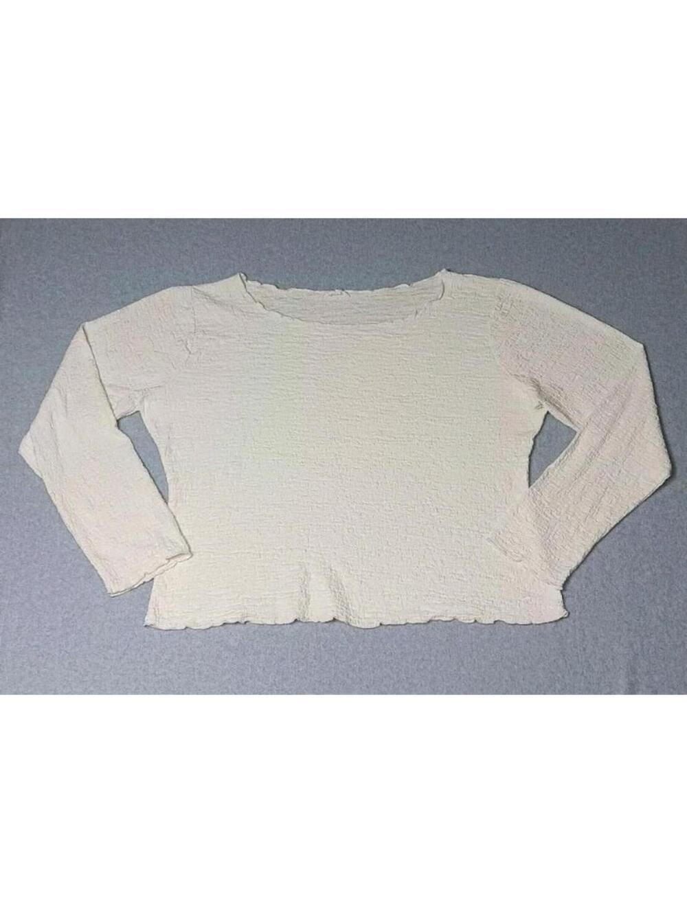 Easel Los Angeles Anthropologie Crinkle Boat Neck Blouse Womens Size 1XL...